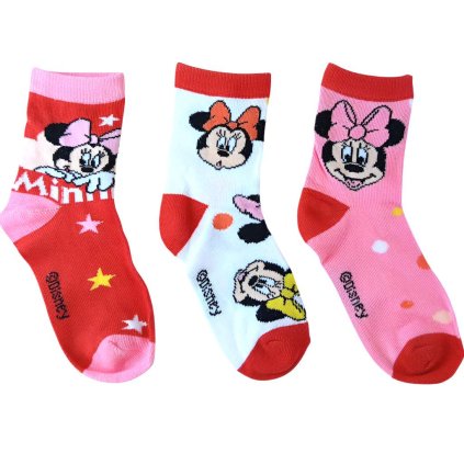 Minnie Mouse ponožky 3 pack