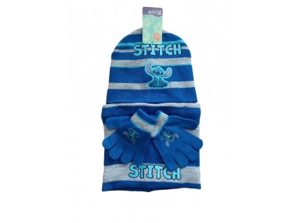 stitch zimni set svetle modry