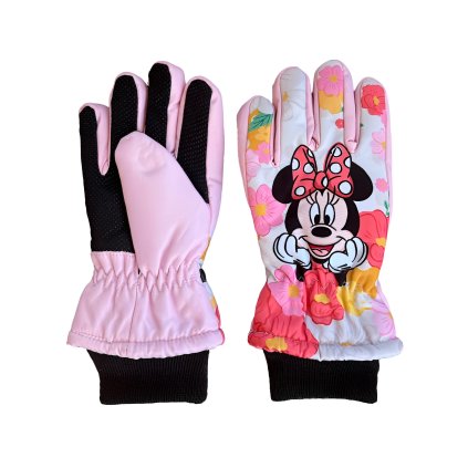 Minnie Mouse rukavice světlé růžové