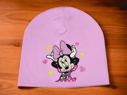 Minnie Mouse čepice světlé růžová