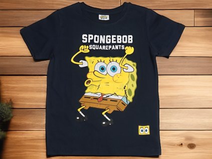 Spongebob tričko černé