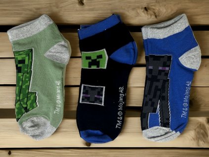 Minecraft ponožky 3 pack