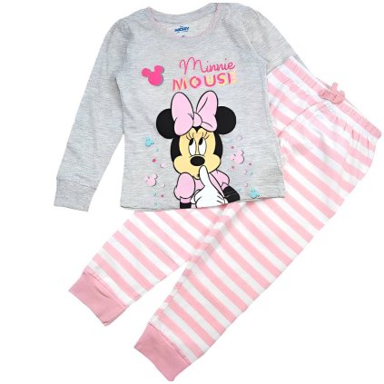 Minnie Mouse pyžamo šedo-růžové