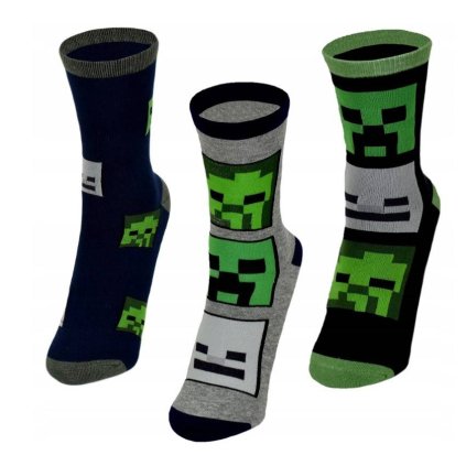Minecraft ponožky 3 pack