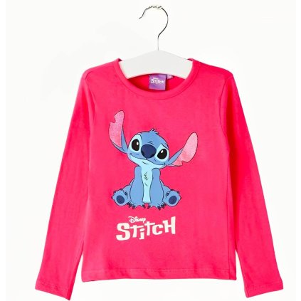 Stitch tričko tmavě růžové