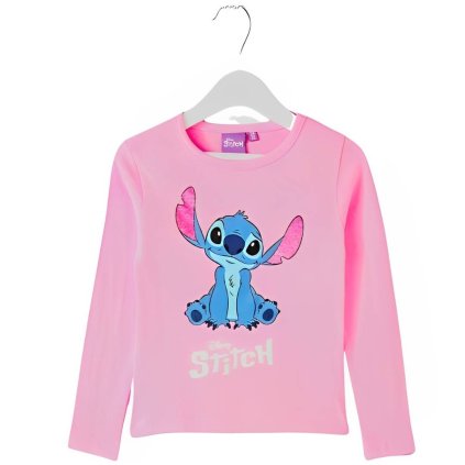 Stitch tričko světlé růžové