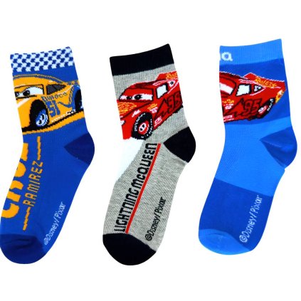 Cars ponožky 3 pack McQueen