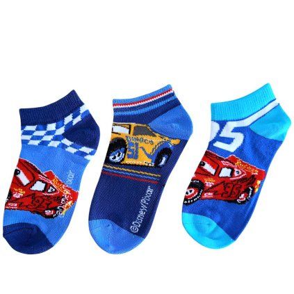 Cars ponožky 3 pack modré