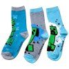 Minecraft ponožky modré 3 pack MNC-68440