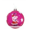 Peppa Pig vánoční ozdoby růžové 6 kusů