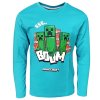Minecraft tričko dlouhý rukáv modré BOOM EM-MNCT-347A