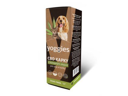 yoggies cbd olej kapky pro psy a kočky 10ml