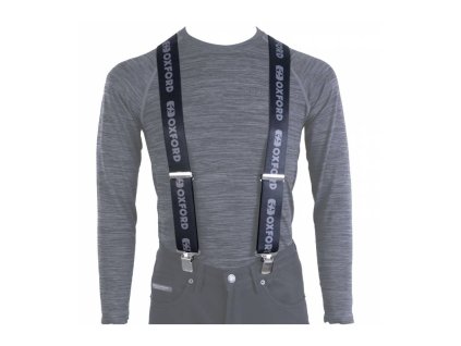 Kšandy LOGO, OXFORD (černé/šedé, šířka 50 mm, 4 přezky)