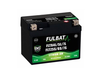 Lithiová baterie LiFePO4 (bez LCD) YTX4L-BS, YTX5L-BS, YTZ5S-BS, YTZ6S-BS FULBAT 12V, 2Ah, 120A, hmotnost 0,50 kg, 107x56x8