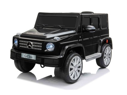 Elektrické autíčko Mercedes G500 12V, čierne, 2,4 GHz diaľkové ovládanie, USB / SD Vstup, odpruženie, Lítiová batéria, LED svetlá, ORIGINÁL licencia