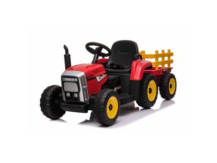 Beneo Elektrický Traktor WORKERS s vlečkou, červený