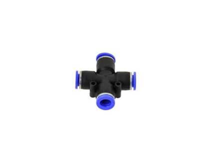 Pneumatická nástrčná spojka 12mm PU/PE typ kríž, 20ks - GEKO G03054
