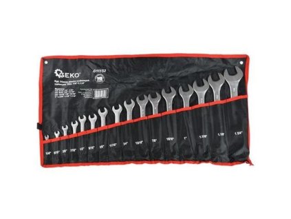 Kľúče očko vidlicové nástenné 16ks 1/4"-1,1/4" - GEKO G11152