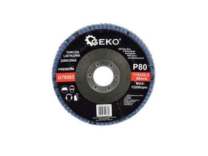Brúsny lamelový kotúč "ZIRKONIA" 115mm P80 - GEKO G78503