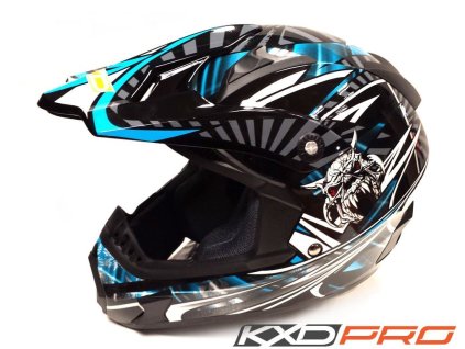 KXD PRO Detská Moto Helma modrá