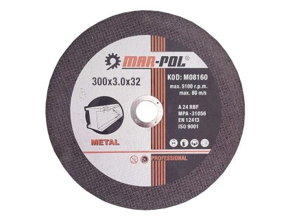 Rezný kotúč na železo 300x3.0x32mm - MAR-POL M08160