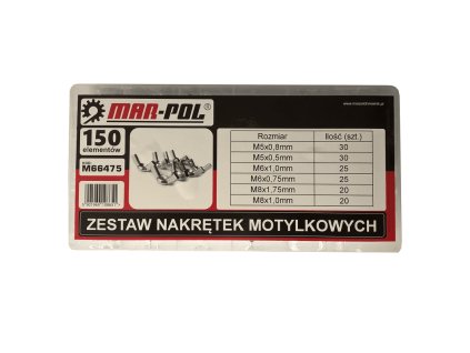 Krídlové matice M5-M8 150ks - MAR-POL M66475