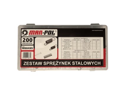 Sada oceľových pružín 200ks - MAR-POL M66495