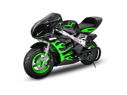 Minibike Flame Edition - čierna-zelená