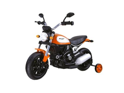 Joko Elektrická motorka s nafukovacími kolesami Street Bob, MP3, USB, oranžová