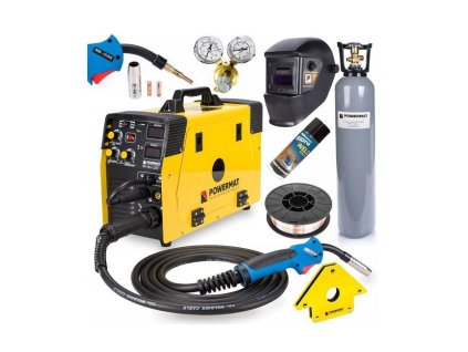 Powermat PM-IMG-220T INVERTOROVÁ ZVÁRAČKA zvárací invertor migomat 220A MIG/ MAG/TIG/MMA + fľaša