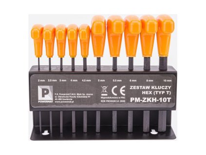 Sada šesťhranných kľúčov PM-ZKH-10T - POWERMAT