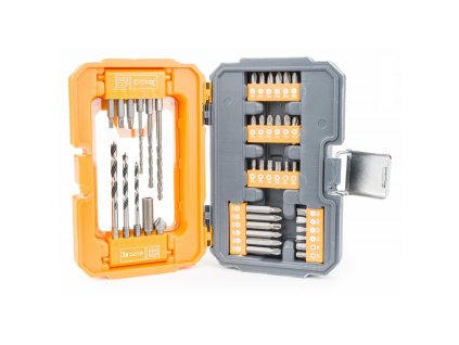 Sada bitov a vrtákov do betónu a dreva 41 ks - POWERMAT