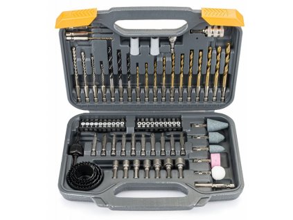 Sada bitov, brúsnych kotúčov, vrtákov do betónu, dreva a kovu 72 ks | PM-ZWB-72SU