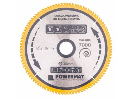 Kotúč na drevo TDD-210x30x100Z - POWERMAT