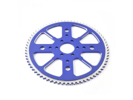 Rozeta CNC Alu pre minibike 72 zubov - modrá (tund126)