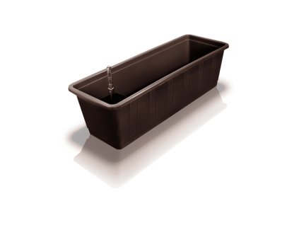 Samozavlažovací truhlík Aqua Green 60 cm tmavohnedá - GELI 15749