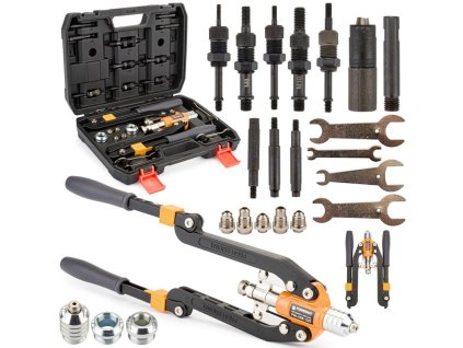 Pákové nitovacie kliešte pre matice a trhacie nity 22ks 3v1 PM-NIR-22T - POWERMAT