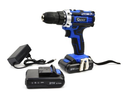 Akumulátorová vŕtačka 21V, 2x 2ah - GEKO G80655