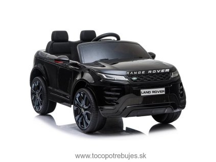 LeanToys  Elektrické autíčko Range Rover Evoque, lakovaná, čierna