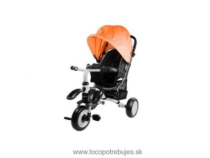 Leanbike Detská trojkolka PRO400, nastaviteľné operadlo, EVA kolesá, oranžová