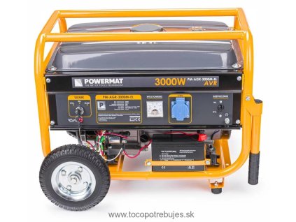 Elektrocentrála s el. štartom 3000W 230V PM-AGR-3000M-EL - POWERMAT