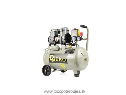 Bezolejový dvojpiestový kompresor 24L 980W - GEKO G80335