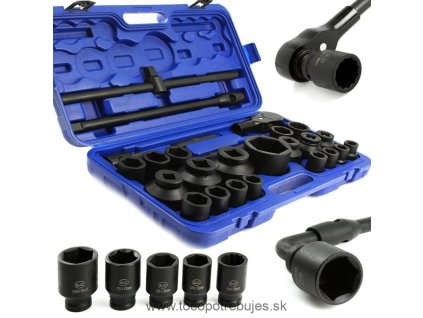 Nástrčné rázové hlavice 26ks, 3/4", 1" - BJC M58248