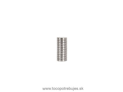 Cylindrický neodymový magnet 8x2mm 10ks - GEKO G02428