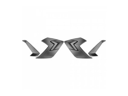 čelní kryty ventilací spodní boční a vrchní pro přilby Integral 3.0, CASSIDA - ČR (černé, sada)