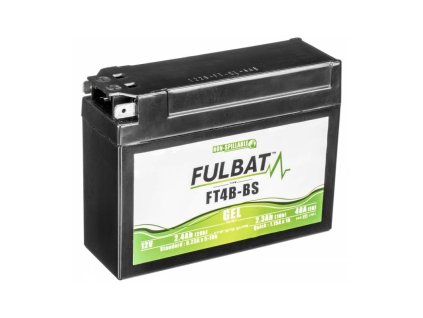 Baterie 12V, FT4B-BS GEL, 12V, 2.3Ah, 40A, bezúdržbová GEL technologie 113x38x85 FULBAT (aktivovaná ve výrobě)