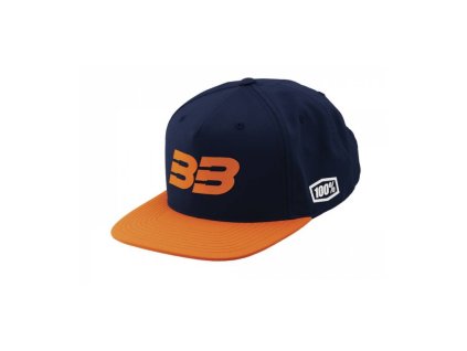 Kšiltovka 100% - BB33 Snapback modrá/oranžová (vel. UNI)