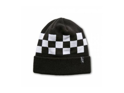 čepice CHECKED BEANIE, ALPINESTARS (černá/bílá)