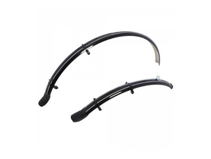 Sada blatníkov predné / zadné pre použitie na bicykle / pneu 700C, OXFORD (čierne, šírka 41 mm, vr. Kotevných vzpier)