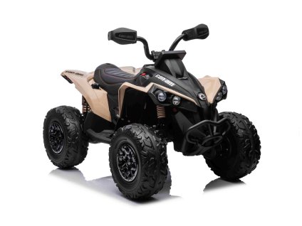 Elektrická štvorkolka Can-am Renegade, kaki, jednomiestna, odpružená predná a zadná náprava, LED Svetlá, 12V batéria, 2 x 35W Motory, mäkké EVA kolesá, MP3 prehrávač so vstupom USB/AUX, Licencovaná